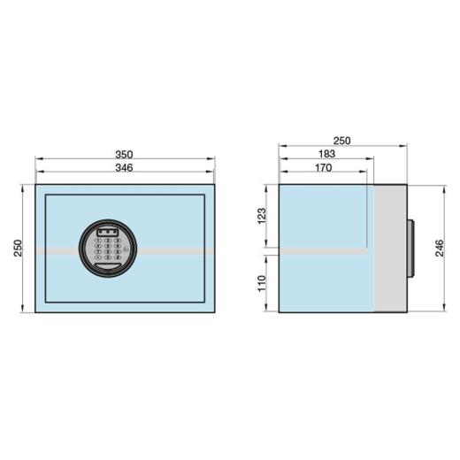 Cassaforte per mobili con codice numerico | EMT 250 - Code