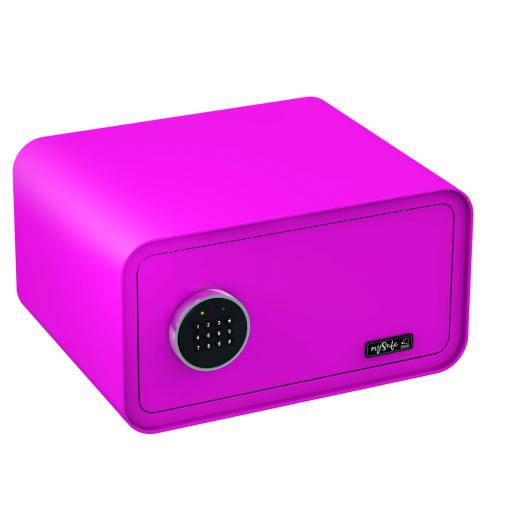 mySafe 430 Cassaforte Elettronica da Mobili | con codice, con allarme / rosa