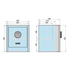 mySafe Premium 350 – Grigio | Codice e Impronta digitale