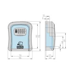 Cassetta Portachiavi con Serratura a Combinazione | SSZ 200 - Grigio