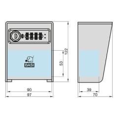 Cassetta Portachiavi con Serratura a Combinazione | SSZ 350 - Acciaio Inossidabile
