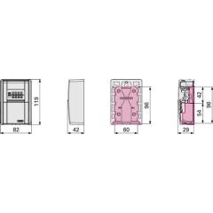ABUS - Cassetta portachiavi 787 LED H119xL82xP42mm con serratura a combinazione LED