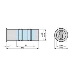 Cassaforte tubolare – L138 mm, Ø50 mm