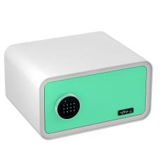 mySafe 430 Cassaforte Elettronica da Mobili | con codice, con allarme / blu-bianco